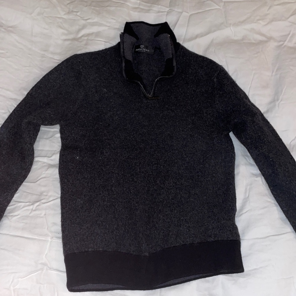 BUGATCHI UOMO Kid’s Quarter Zip Sweater